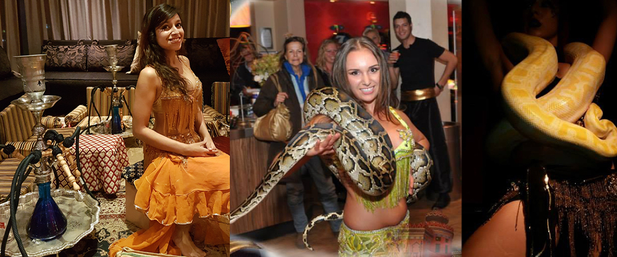 Exotische show met slangen