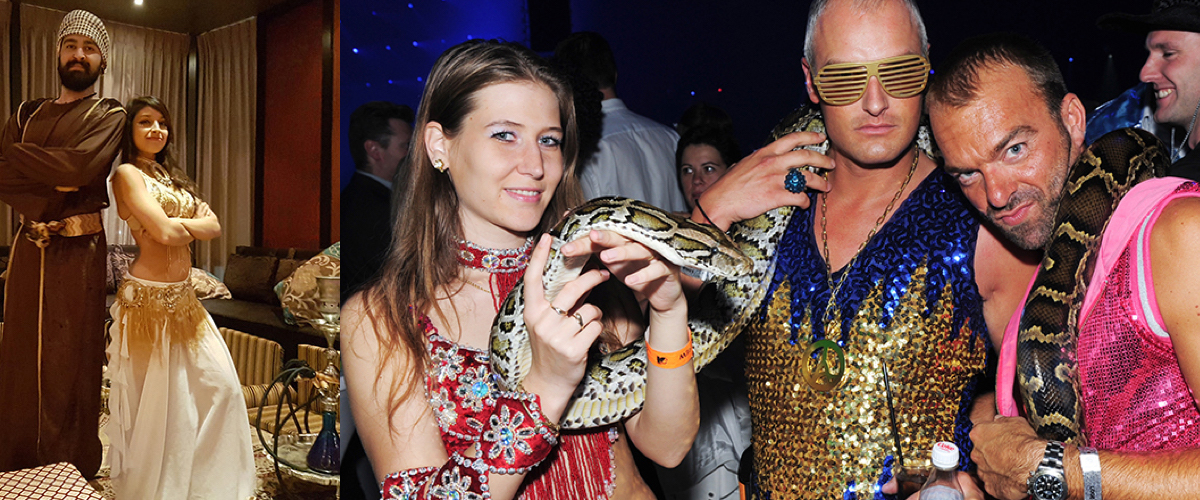 Themagerichte slangenshow